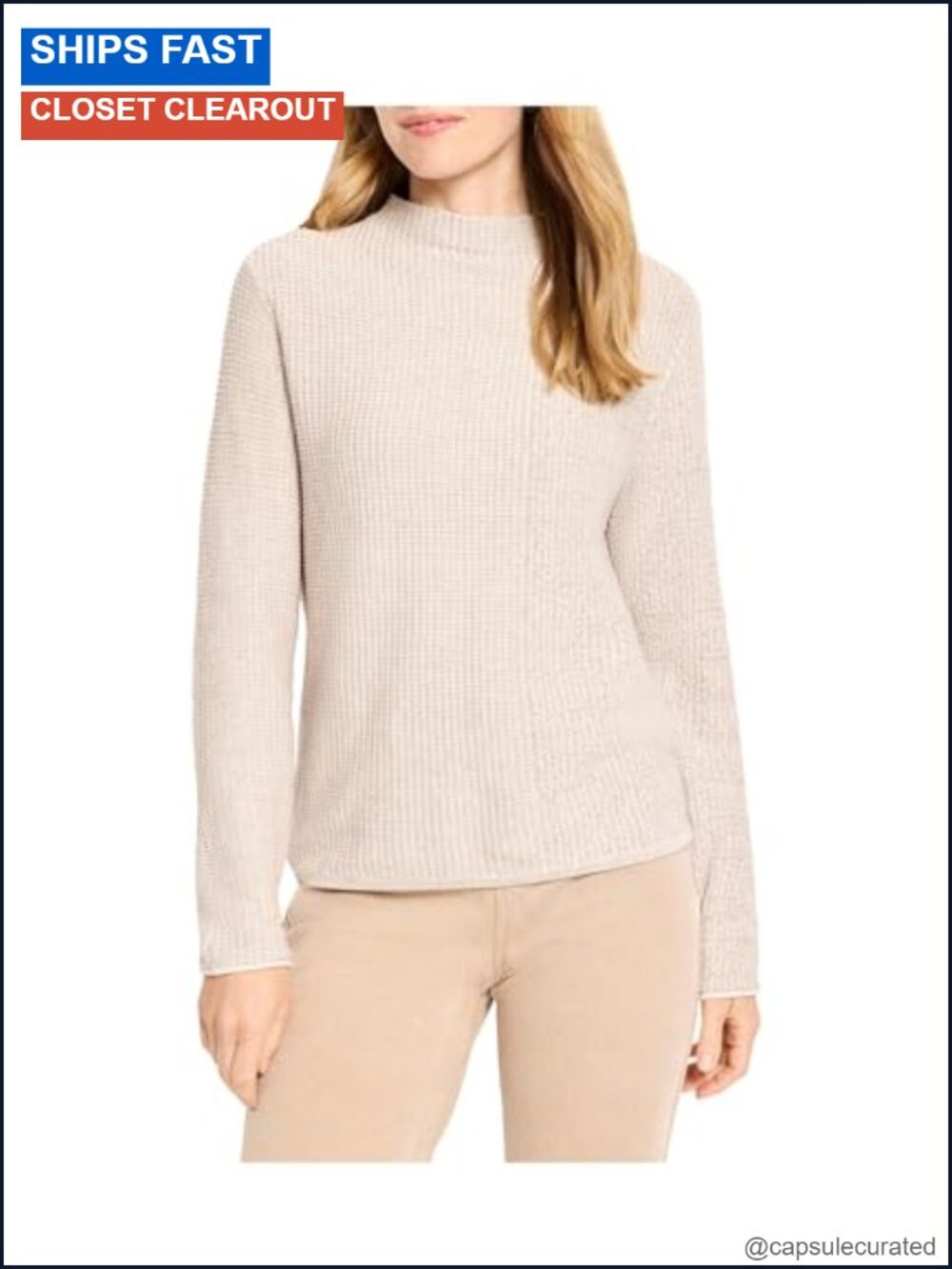 Midweight Pullover Sweater Funnel Neck Long Sleeve Regular Fit